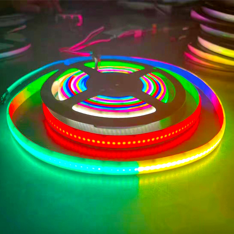 DC12V Newest WS2811 16.4Ft 1080LEDs Waterproof Dream Color Addressable RGB COB LED Strip Light DC12V Newest WS2811 16.4Ft 1080LEDs Waterproof Dream Color Addressable RGB COB LED Strip Light